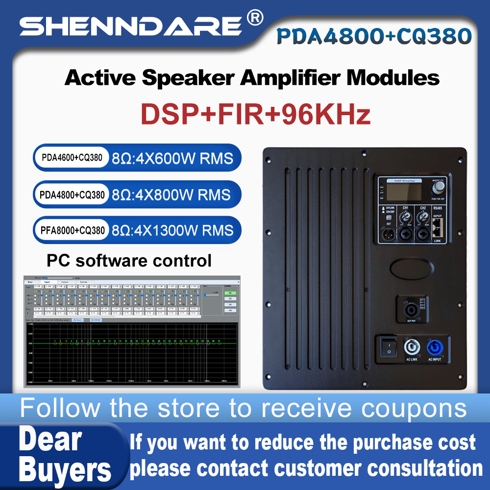 Modular Power Supply - SenMicre PDA4800+CQ380 Amplificateur de puissance numérique