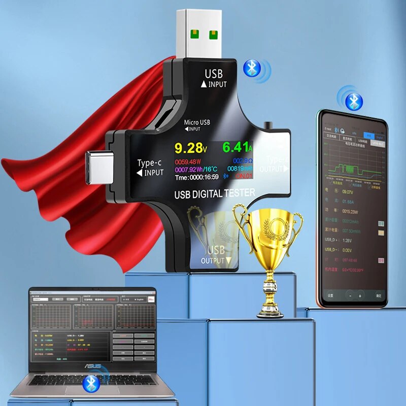 Testeur USB DC type-c PD voltm - Power Supply Tester avis et prix